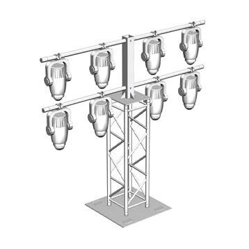 Double Layers T-Bar Lights Pole