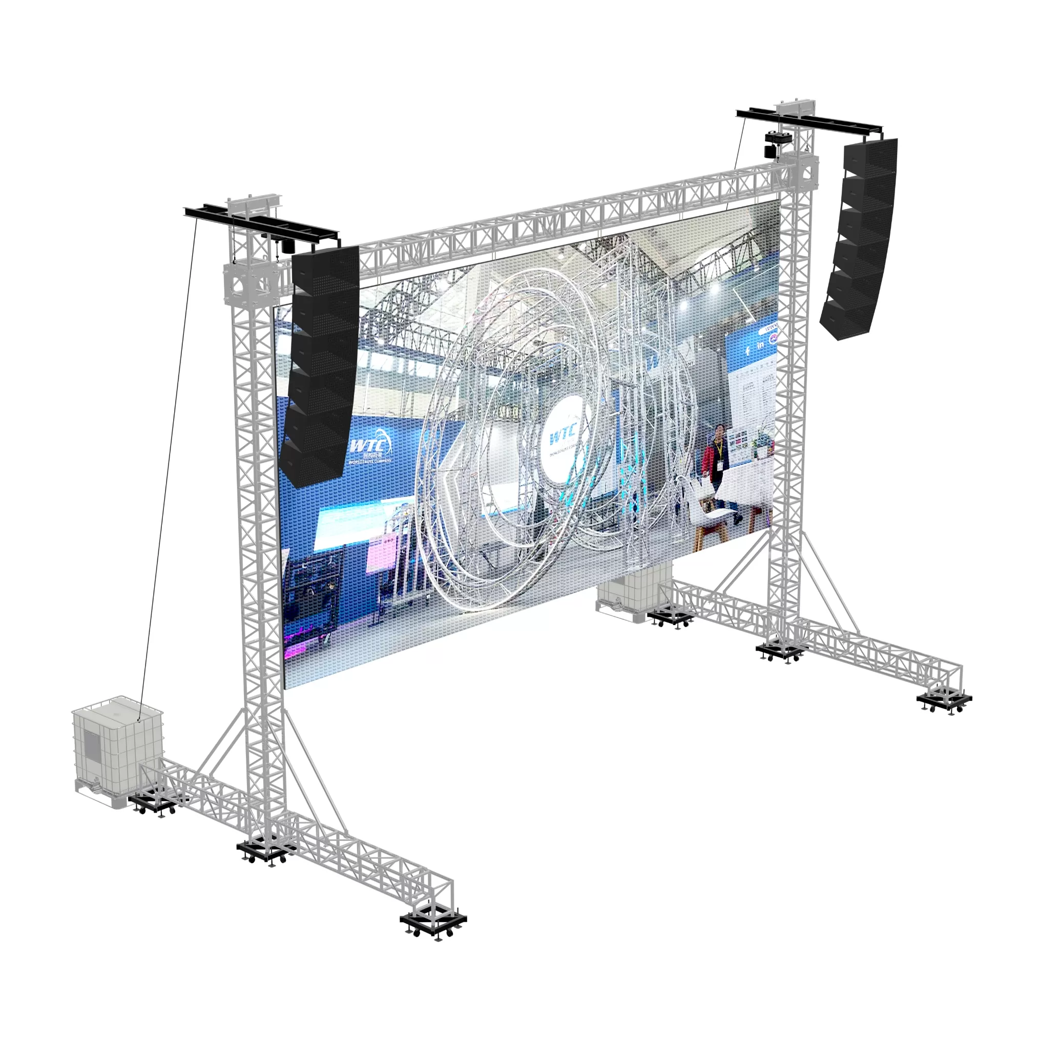 WTC LED background frame, one-stop solution for sound, light and electricity