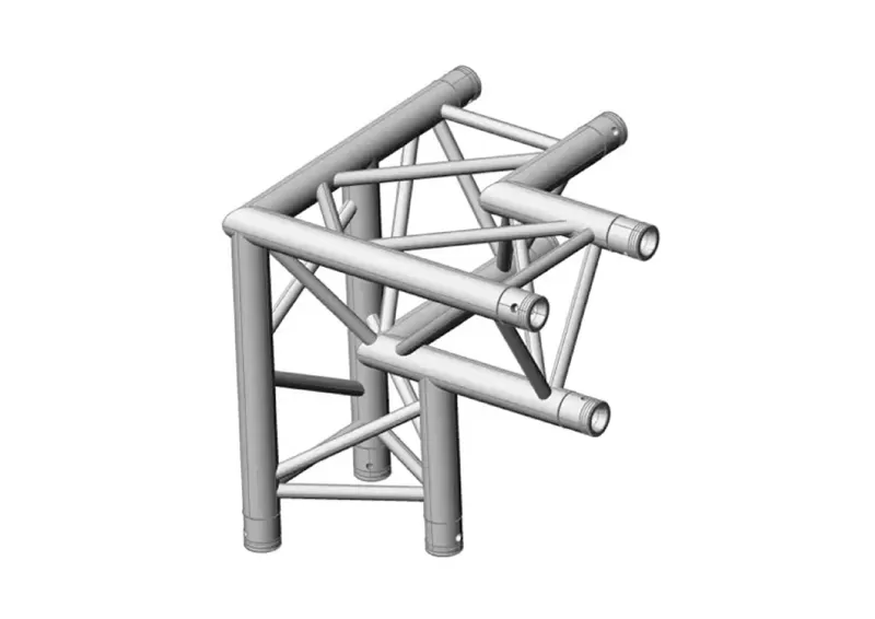 F33-C33 3-Way 90° Corner Apex down Right