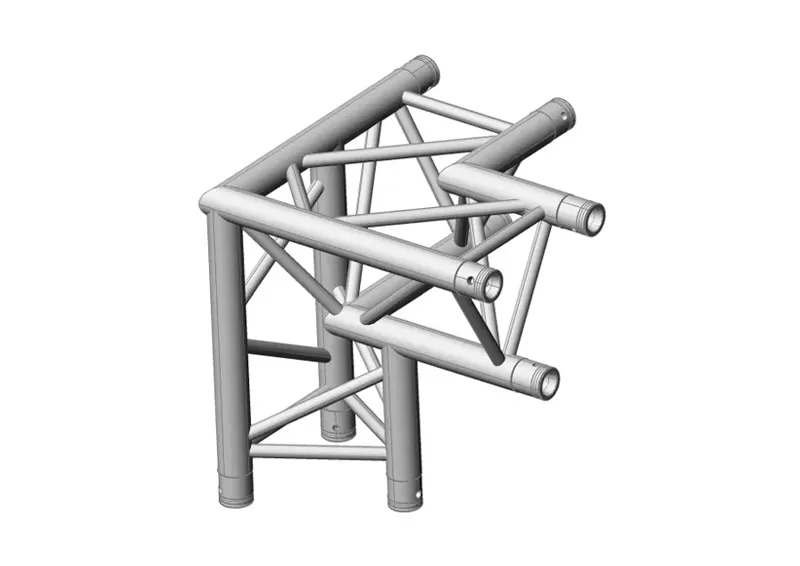 F33-C33 3-Way 90° Corner Apex down Right