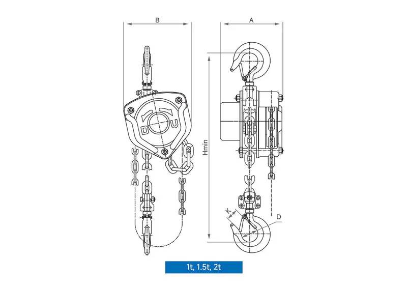model hsz manual chain hoist d1 odm