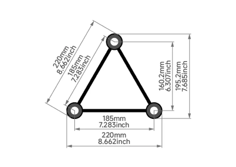 Spigot Truss F23 Series Cross Sectional View